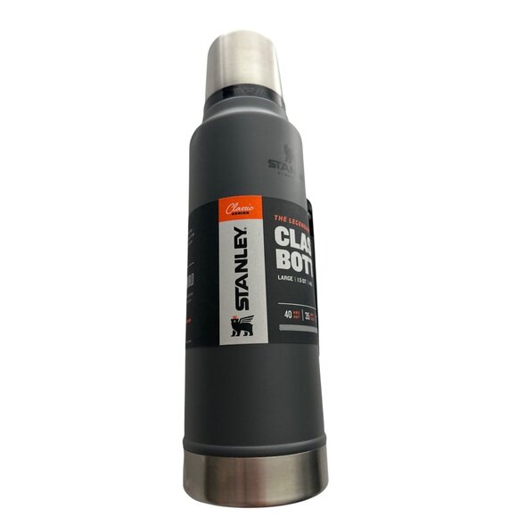 NEW Stanley Classic Legendary Vacuum Bottle 1.5QT Stainless Steel Insulated Gray - Picture 2 of 7